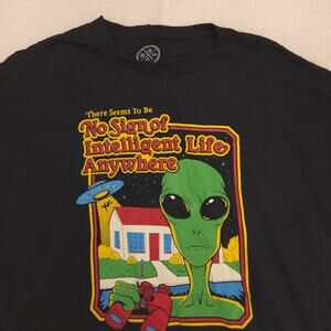 DOM Alien No Sign of Intelligent Life Anywhere T Shirt Mens Size XL Black